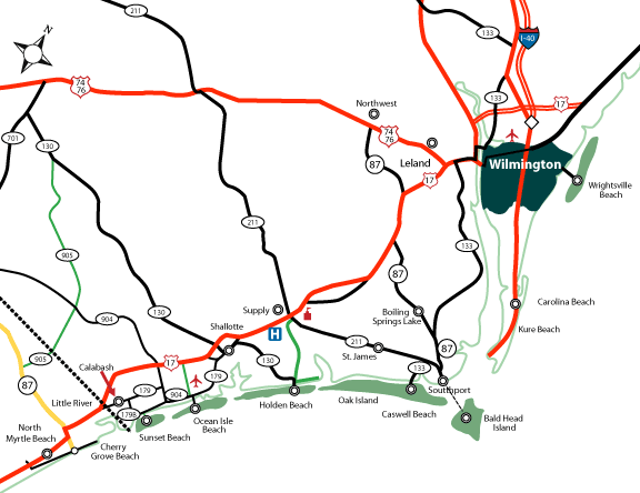 Brunswick County Map